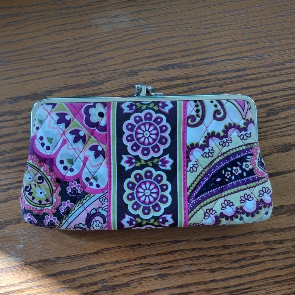 Vera Bradley Pink and Purple Floral Clutch